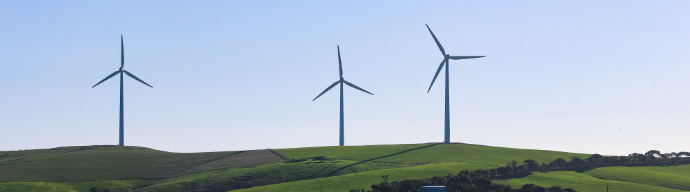image of wind farm on agricultural land