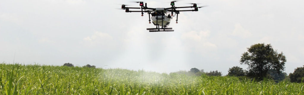 Automated crop srayer spraying crops photo