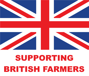 Image of British flag supporting British farmers